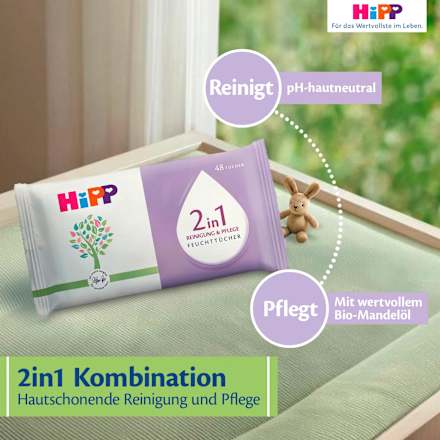 Feuchttücher Mandelöl 2in1 (5x48 St) HiPP