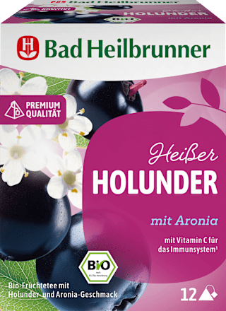 Früchtetee, Heißer Holunder mit Aronia (12 Beutel) Bad Heilbrunner