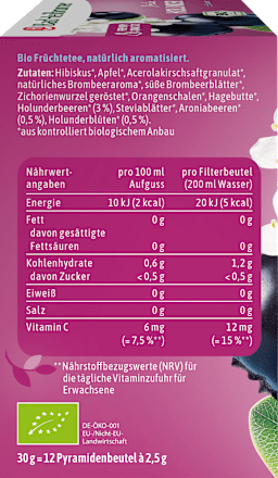 Früchtetee, Heißer Holunder mit Aronia (12 Beutel) Bad Heilbrunner