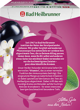 Früchtetee, Heißer Holunder mit Aronia (12 Beutel) Bad Heilbrunner