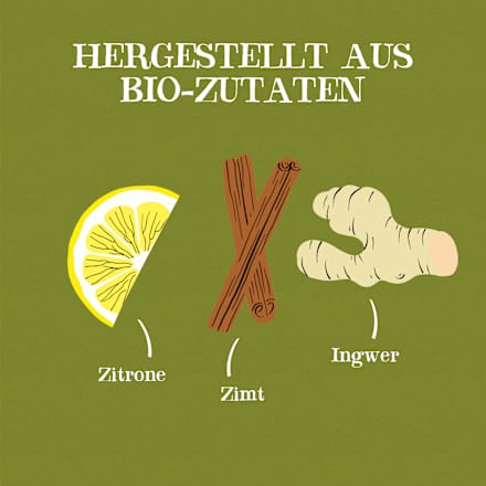 Gewürztee "Be Happy" mit Zitrone, Zimt, Ingwer, schwarzer Pfeffer (20 Beutel) Cupper