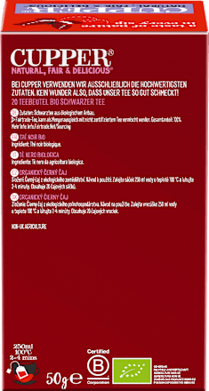 Schwarzer Tee "English Breakfast" (20 Beutel) Cupper
