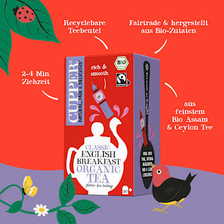 Schwarzer Tee "English Breakfast" (20 Beutel) Cupper