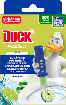 Свежи дискове за тоалетна чиния Лимон DUCK