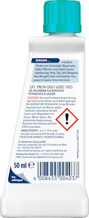 Fleckenentferner Fleckenteufel fetthaltiges & Saucen Dr. Beckmann