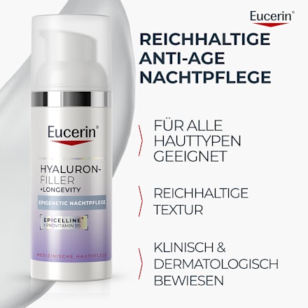 Eucerin Hyaluron-Filler + Longevity Epigenetic Nachtcreme Eucerin