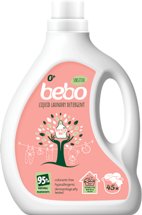 Течен перилен препарат Sensitive, 0+м, 45 пранета bebo