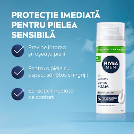 Spumă de ras Sensitive NIVEA MEN