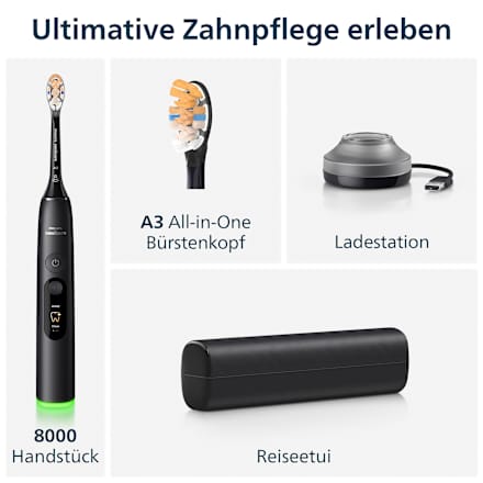 Schallzahnbürste Diamond Clean 8000 schwarz Philips Sonicare