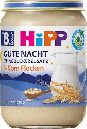 Abendbrei Gute Nacht 3-Korn Flocken ab dem 8. Monat HiPP