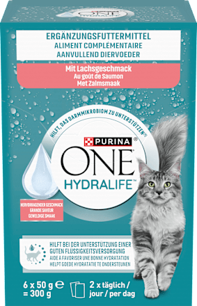 Nassfutter Katze mit Lachs, Hydralife Multipack (6x50 g) PURINA ONE
