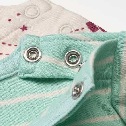 Langarmshirts mit Weltall-Muster, blau + beige, Gr. 56 ALANA