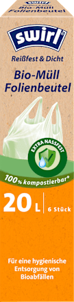 Müllbeutel 20 l mit Tragegriff bio Swirl
