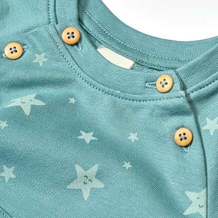 Overall aus Sweat mit Sterne-Muster & Mitwachsfunktion, blau, Gr. 56 ALANA