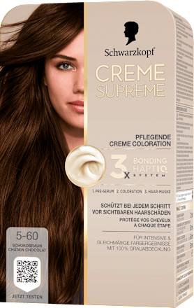 Dauerhafte Coloration Creme Supreme - Nr. 5-60 Schokobraun Schwarzkopf CREME SUPREME