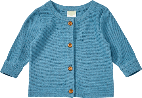 Strickjacke mit Mitwachsfunktion, blau, Gr. 56 ALANA