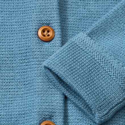 Strickjacke mit Mitwachsfunktion, blau, Gr. 56 ALANA