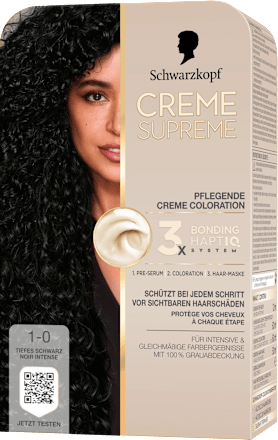 Dauerhafte Coloration Creme Supreme - Nr. 1-0 Tiefes Schwarz Schwarzkopf CREME SUPREME