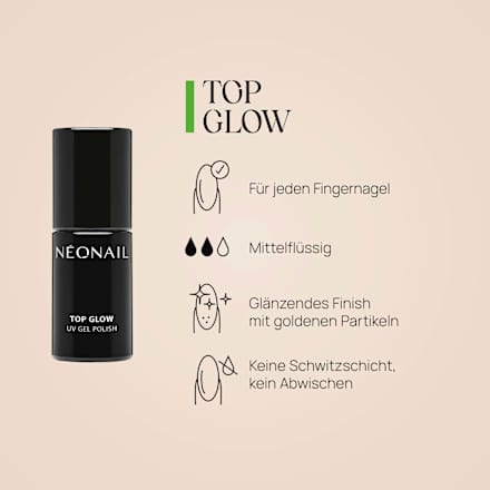 UV Top Coat Glow Gold Flake NÉONAIL
