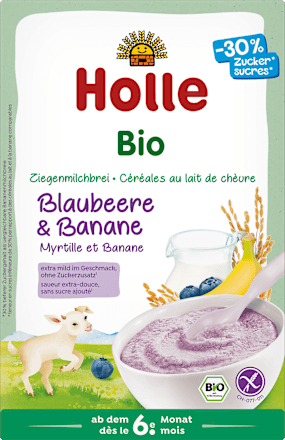 Milchbrei Ziege Bio Blauebeere und Banane ab 6 Monaten Holle