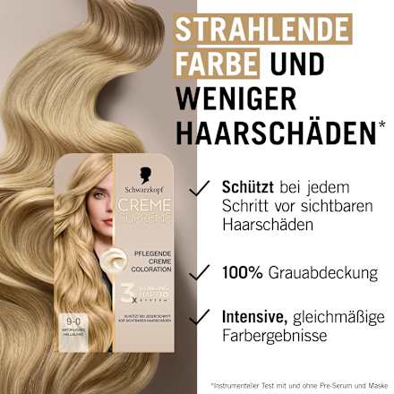 Dauerhafte Coloration Creme Supreme - Nr. 9-0 Natürliches Hellblond Schwarzkopf CREME SUPREME