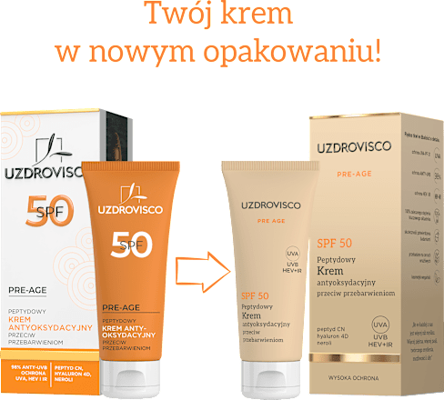 Krem przeciw przebarwieniom peptydowy Pre-Age, SPF 50 UZDROVISCO