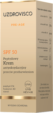 Krem przeciw przebarwieniom peptydowy Pre-Age, SPF 50 UZDROVISCO