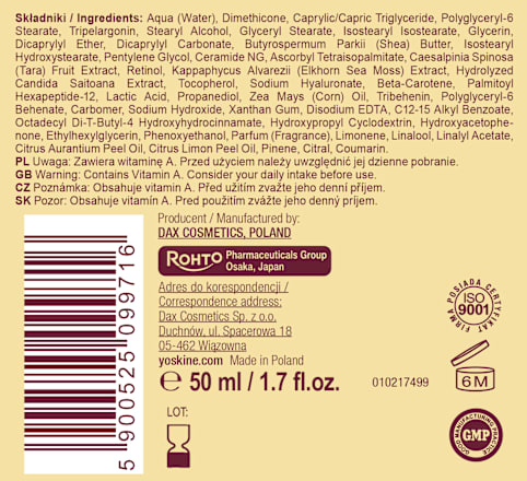 Krem ujędrniający aksamitny Age Ritual Ceramide Repair Yoskine
