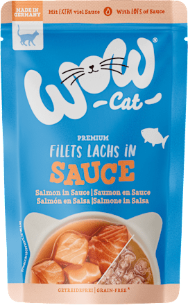 Krmivo pre mačky v kapsičke SAUCE losos WOW