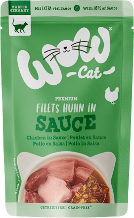 Krmivo pre mačky v kapsičke SAUCE kura WOW