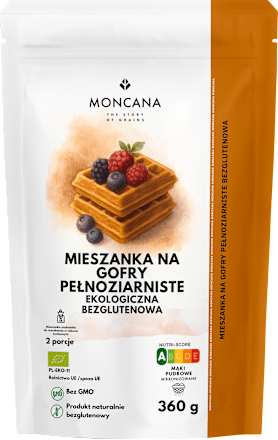 Mieszanka na gofry pełnoziarniste bezglutenowe BIO MONCANA