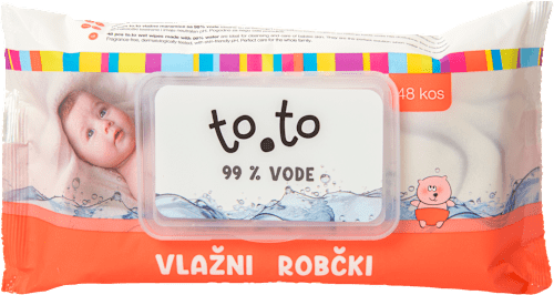 Vlažni robčki z 99% vode to.to