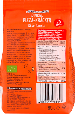 Cracker di farro al gusto pizza dmBio