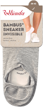 unisex ponožky Bambus Sneaker Invisible, 39-42 šedé Bellinda