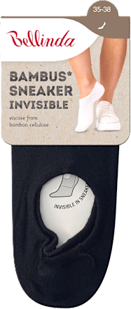unisex ponožky Bambus Sneaker Invisible, 35-38 černé Bellinda