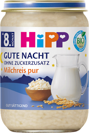 Abendbrei Gute Nacht Milchreis pur ab dem 8. Monat HiPP