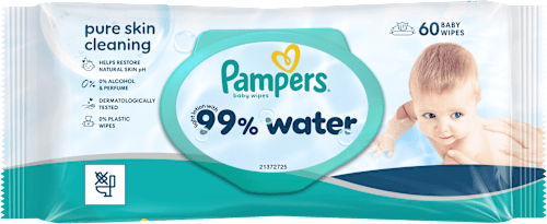 pure skin cleaning 99% voda vlažne maramice za bebe Pampers