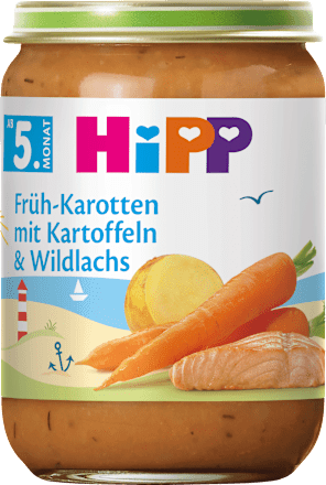 Menü Früh-Karotten mit Kartoffeln & Wildlachs ab dem 5. Monat HiPP