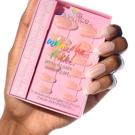 Künstliche Nägel What The Fake! Press-On Nails Manicure Set 05 French Chrome essence