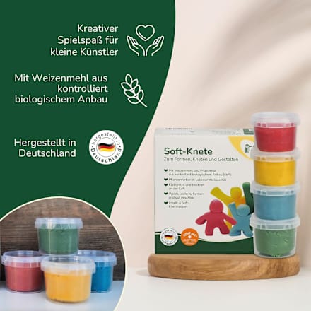 Soft-Knete Set 4tlg (4 x 120 g) Grünspecht