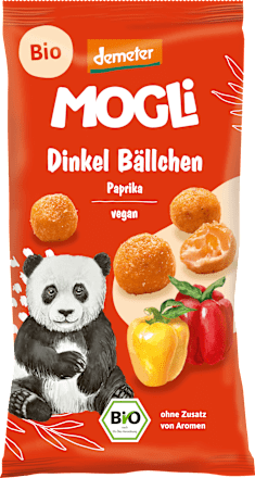 Kindersnack Dinkel Bällchen Paprika, ab 3 Jahren MOGLi