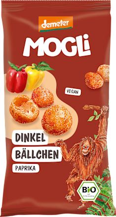 Kindersnack Dinkel Bällchen Paprika, ab 3 Jahren MOGLi