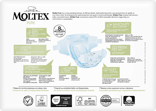 Windeln Pure Gr. 1 Newborn (2-5 kg) Moltex