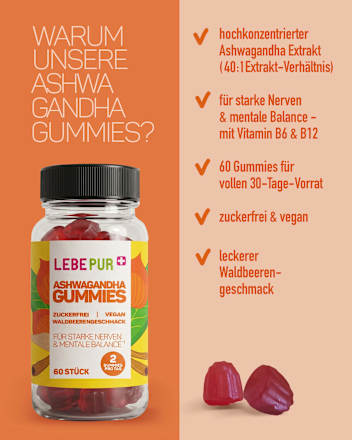 Ashwagandha Gummies 60 St Lebepur