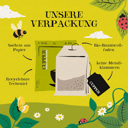 Kräutertee "Superstar" mit Zitrone & Ingwer (20 Beutel) Cupper