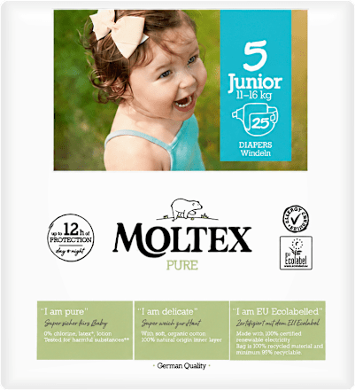 Windeln Pure Gr. 5 Junior (11-16 kg) Moltex
