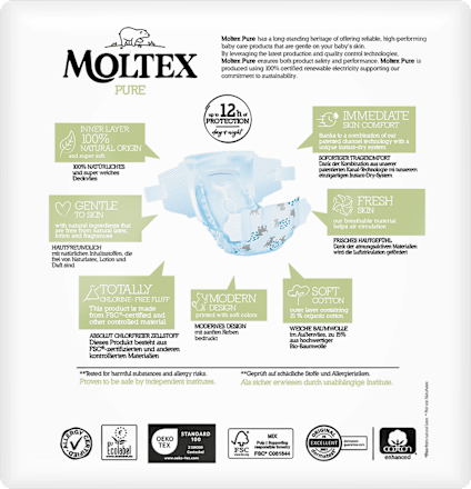 Windeln Pure Gr. 5 Junior (11-16 kg) Moltex