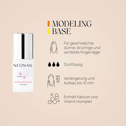 UV Nagellack Modeling Base Calcium Basic Pink NÉONAIL
