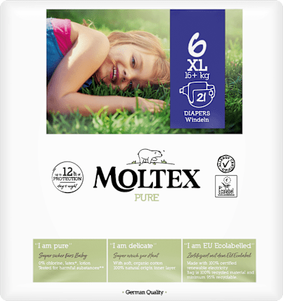 Windeln Pure Gr. 6 XL (16+ kg) Moltex