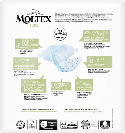 Windeln Pure & Nature Gr. 6 XL (16+ kg) Moltex